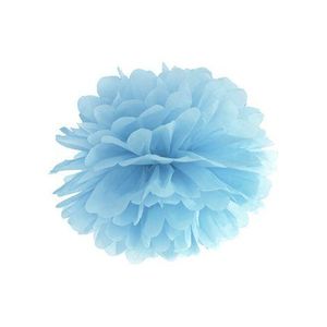 Pom pom bleu 35cm imagine