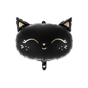 Balon folie pisica neagra 48x36 cm Party Deco PDFB84 imagine