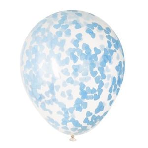 Baloane latex confetti bleu 5 buc 40 cm imagine