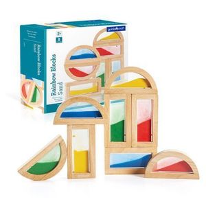 Rainbow Blocks cu nisip colorat, Guidecraft imagine