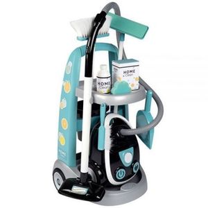 Jucarie Smoby Set curatenie cu troller si aspirator electronic negru imagine