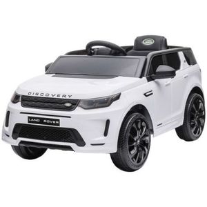 Masinuta electrica Chipolino SUV Land Rover Discovery cu scaun din piele si roti EVA white imagine