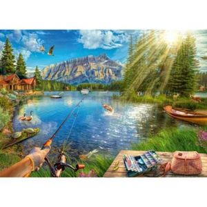 Puzzle viata la lac 1000 piese imagine