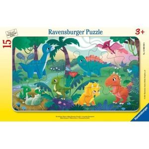 Puzzle tip rama lumea dinozaurilor 15 piese imagine