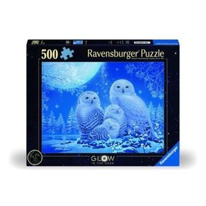 Ravensburger - Puzzle bufnite 500 piese lumineaza in intuneric design nou imagine