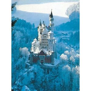 Ravensburger - Puzzle castelul Neuschwanstein iarna 1500 piese design nou imagine