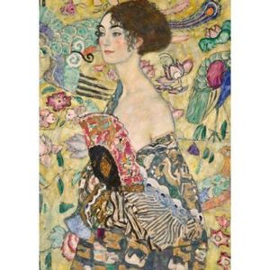 Ravensburger - Puzzle Klimt doamna cu evantai 1000 piese imagine