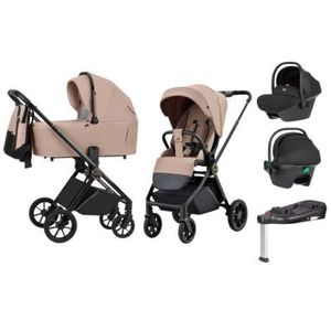 Carucior compact premium Carrello ULTRA 4 in 1 I-Size 40-87 cm cu baza Isofix Antique Beige imagine