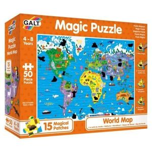 Magic puzzle - harta lumii ( 50 piese) imagine