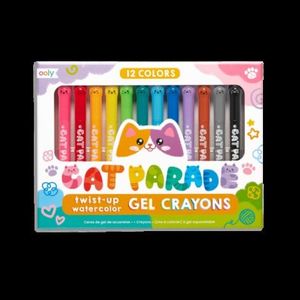 Creioane acuarele cu gel, Cat Parade, set 12 culori imagine