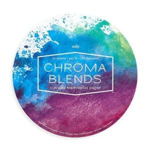 Bloc desen circular Watercolor Chroma Blends imagine