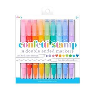 Carioci duble cu stampile Confetti Stamp - set de 9 imagine