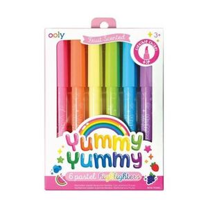 Markere parfumate Yummy Yummy cu varf flexibil - Set de 6 imagine