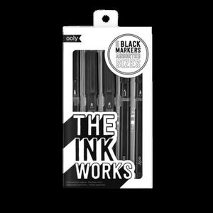 Markere negre The Ink Works - Set de 5 dimensiuni diferite imagine