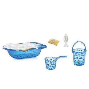 Set cadita de baie cu 6 piese BabyJem (Culoare: Bleu) imagine