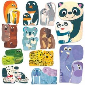 Headu Ecoplay - Puzzle-Uri Animalute Cu Pui imagine