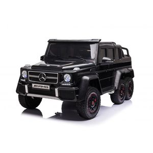 Masinuta electrica pentru 2 copii Mercedes G63 6x6 270W sezut pentru adult, culoare Negra imagine