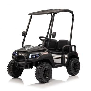 UTV electric Kinderauto Golf-Kart, cu 4 locuri, putere 400W, 24V 7Ah, amortizoare, roti moi EVA, music player, negru imagine