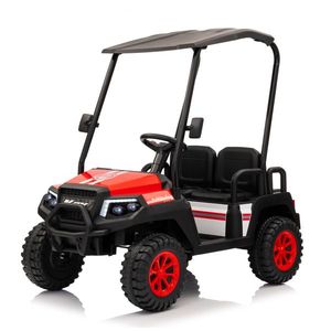 UTV electric pentru 4 copii, Kinderauto Golf-Kart 400W 24V 7Ah, cu roti moi, culoare rosie imagine