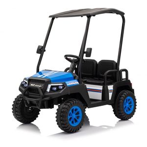 UTV electric pentru 4 copii, Kinderauto Golf-Kart 400W 24V 7Ah, cu roti moi, culoare albastra imagine