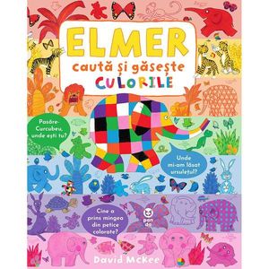 Elmer cauta si gaseste culorile, David Mckee imagine