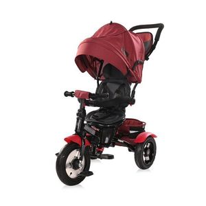 Tricicleta multifunctionala, cu roti gonflabile, 4 in 1, Lorelli Neo Air, Red Black Luxe imagine