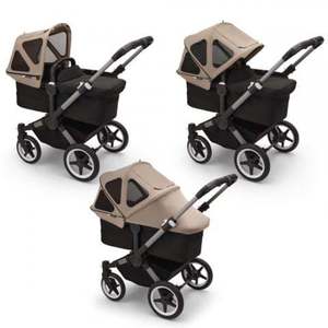 Capotina cu extensie plasa insecte Bugaboo Donkey dune taupe imagine