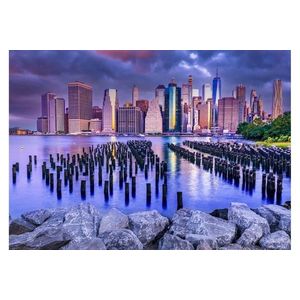 Puzzle 1000 piese - Cloudy Sky Over Manhattan - New York | Enjoy imagine