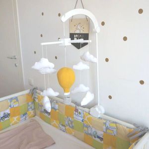 Jucarie bebelusi - BABY Carusel Patut Balon cu aer cald Galben | Dandelion imagine