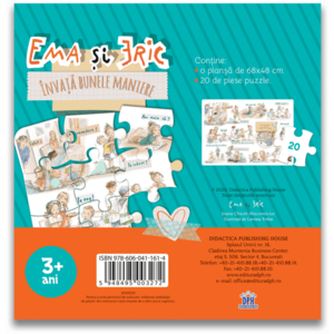 Puzzle 20 piese - Ema si Eric invata bunele maniere | Didactica Publishing House imagine