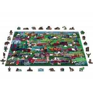 Puzzle din lemn - XL - Vintage Cars | Wooden City imagine