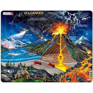 Puzzle 70 piese - Maxi - Vulcanoes | Larsen imagine