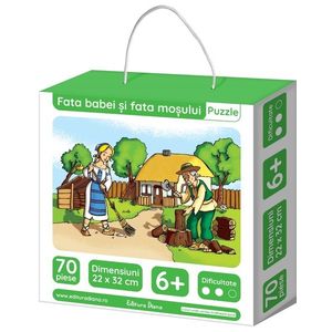 Puzzle educativ - Fata babei si fata mosului, 70 piese | Diana imagine