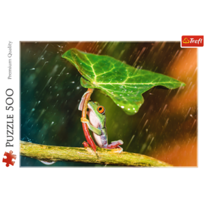 Puzzle 500 piese - Umbrela verde | Trefl imagine