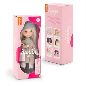 Papusa de plus - Mia in a Beige Trench Coat, 32 cm | Orange Toys imagine