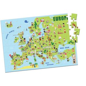 Puzzle 104 piese - Harta Europei | Didactica Publishing House imagine