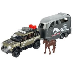 Majorette - Land Rover cu remorca pentru cai | Majorette imagine