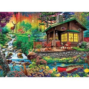 Puzzle 3000 piese - Cabana din padure | Trefl imagine