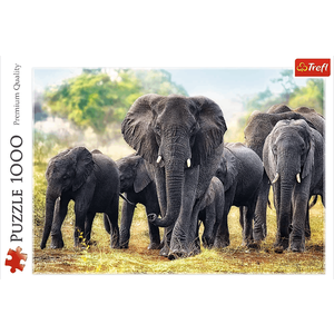 Puzzle 1000 piese - Elefanti Africani | Trefl imagine