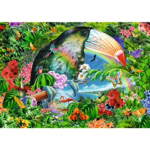 Puzzle 1040 piese - Spiral - Tropical Animals | Trefl imagine