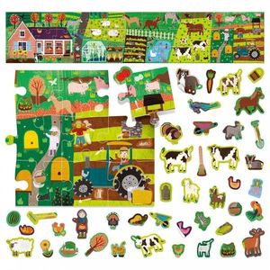 Puzzle educativ - Farm Stickers | Headu imagine