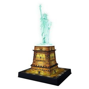 Puzzle 3D - Statuia Libertatii - Night Edition | Ravensburger imagine