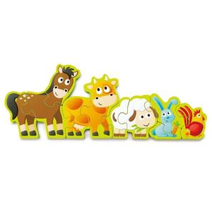 Puzzle educativ - Numbers & Farm Animals | Hape imagine