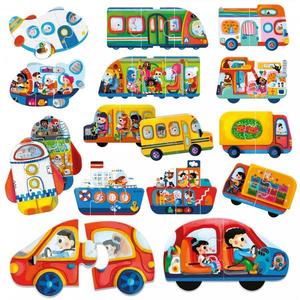 Puzzle educativ - Vehicles, 8 double-faced puzzles | Headu imagine