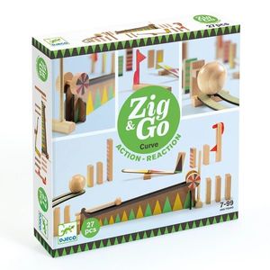 Set constructie trasee - Zig & Go, 27 piese, bila cea mai mare | Djeco imagine