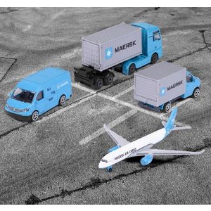 Set 4 vehicule metalice de transport - Maetsk | Majorette imagine