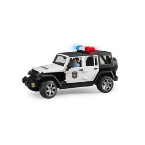 Masina - Jeep Wrangler Unlimited Rubicon de politie cu sirena si figurina | Bruder imagine