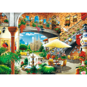 Puzzle 2000 piese - Vedere din Barcelona | Trefl imagine