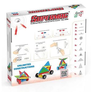 Set de constructie magnetic - Supermag Wheels, 40 piese | Supermag imagine