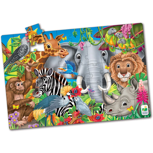 Puzzle clasic - Animalele lumii - 50 piese | The Learning Journey imagine